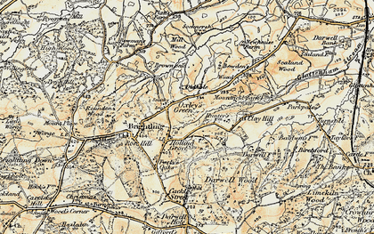 Old map of Brightling Hall in 1898