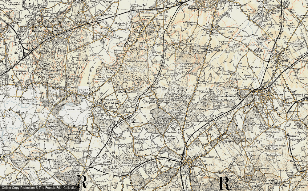 Old Map of Oxshott, 1897-1909 in 1897-1909
