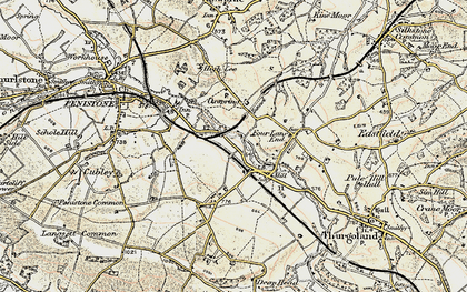 Old map of Oxspring in 1903