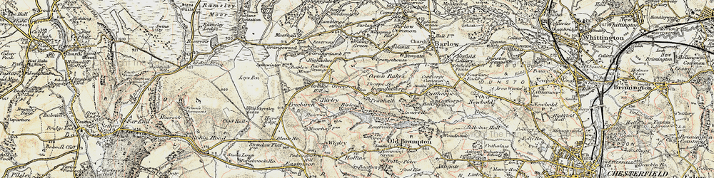 Old map of Oxton Rakes in 1902-1903