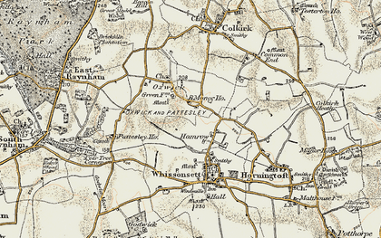 Old map of Oxwick in 1901-1902