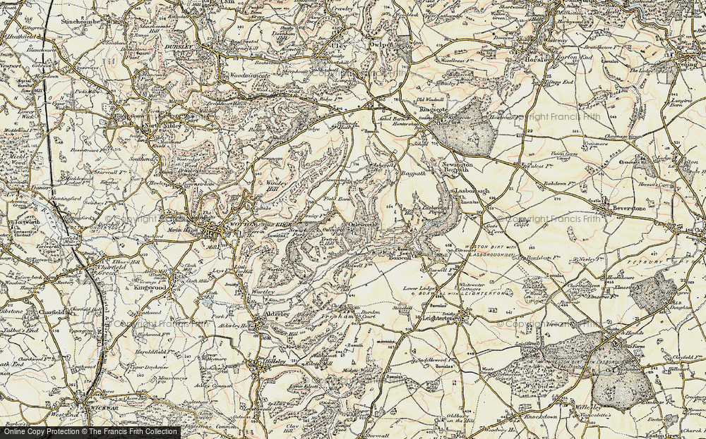 Old Map of Ozleworth, 1898-1899 in 1898-1899