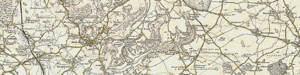 Old map of Ozleworth in 1898-1899