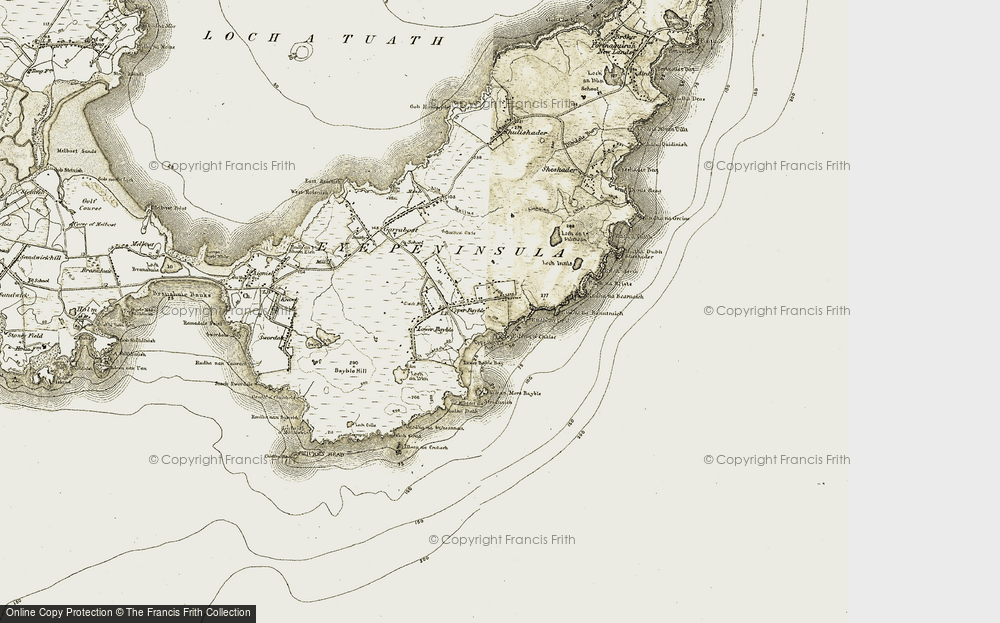 Old Map of Pabail Uarach, 1909-1911 in 1909-1911