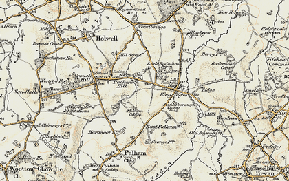 Old map of Packers Hill in 1897-1909