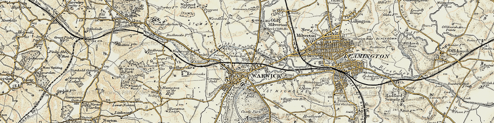 Old map of Packmores in 1899-1902