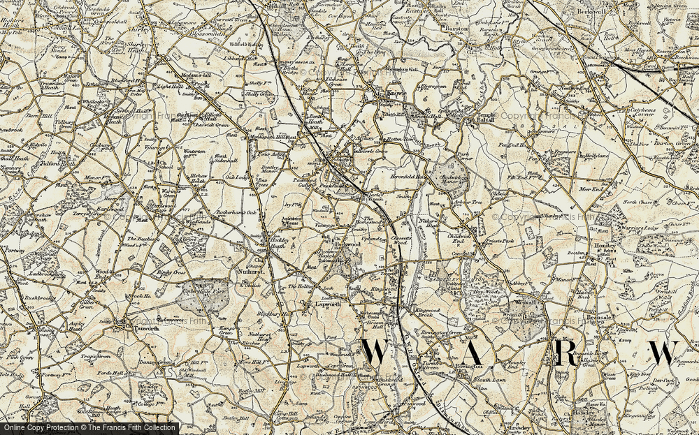 Old Map of Packwood, 1901-1902 in 1901-1902