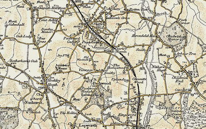 Old map of Packwood in 1901-1902