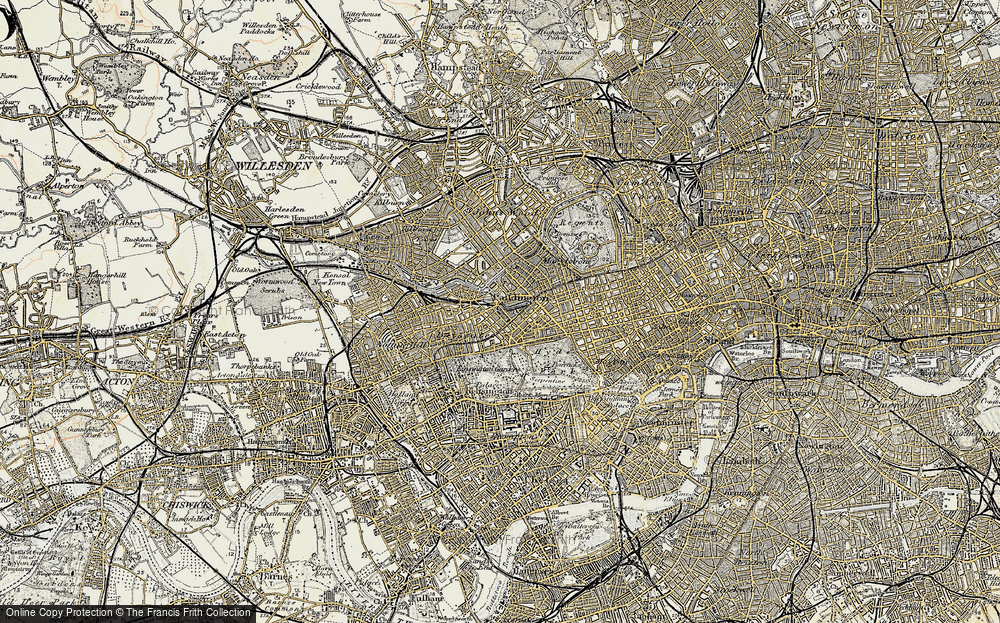 Old Map of Paddington, 1897-1909 in 1897-1909