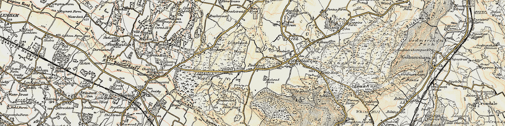 Old map of Paddock in 1897-1898