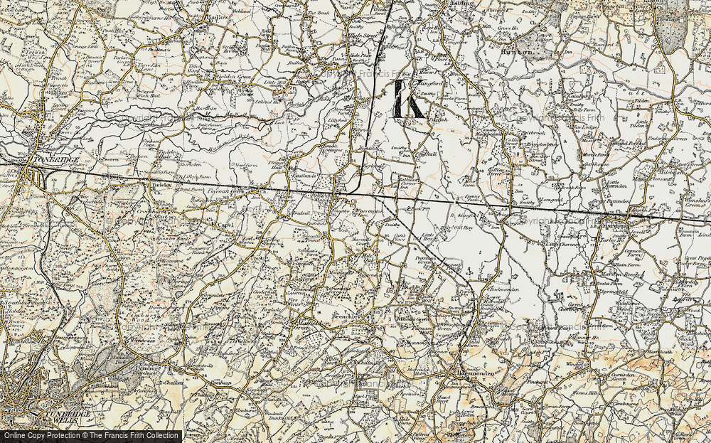Old Map of Paddock Wood, 1897-1898 in 1897-1898