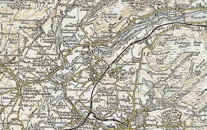 Old map of Padfield in 1903