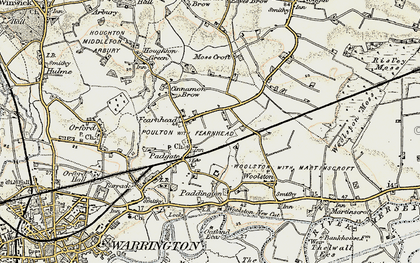 Old map of Padgate in 1903