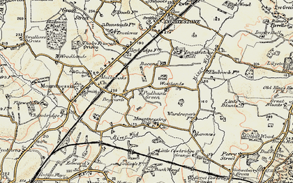 Old map of Bushwood in 1898