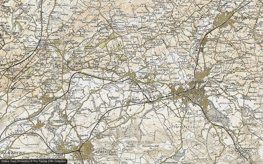 Old Map of Historic Map covering Bawthorpe Hall in 1903