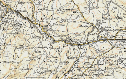 Old map of Bryniau Defaid in 1902-1903