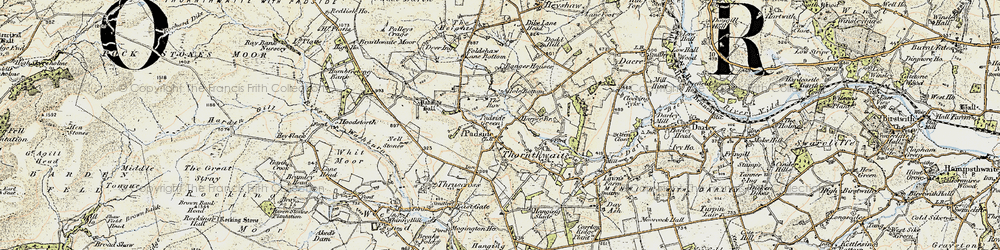 Old map of Padside Green in 1903-1904