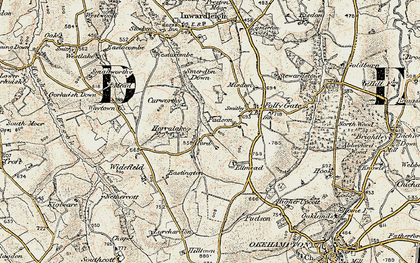 Old map of Padson in 1899-1900