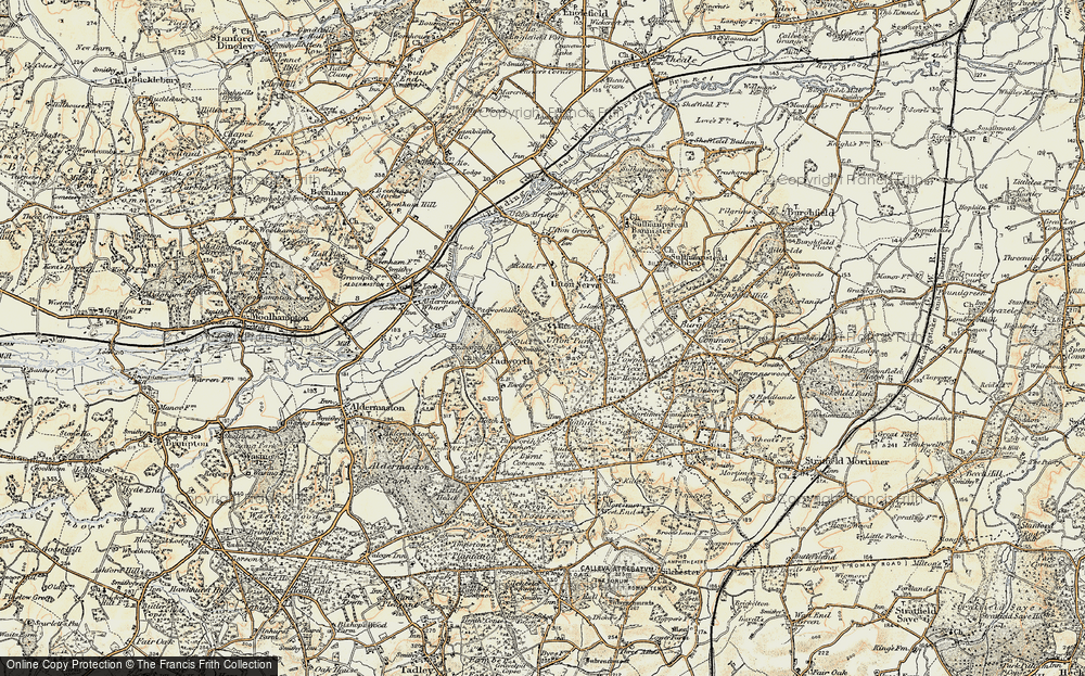 Old Map of Padworth, 1897-1900 in 1897-1900