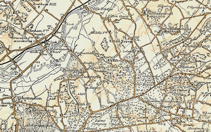 Old map of Padworth in 1897-1900