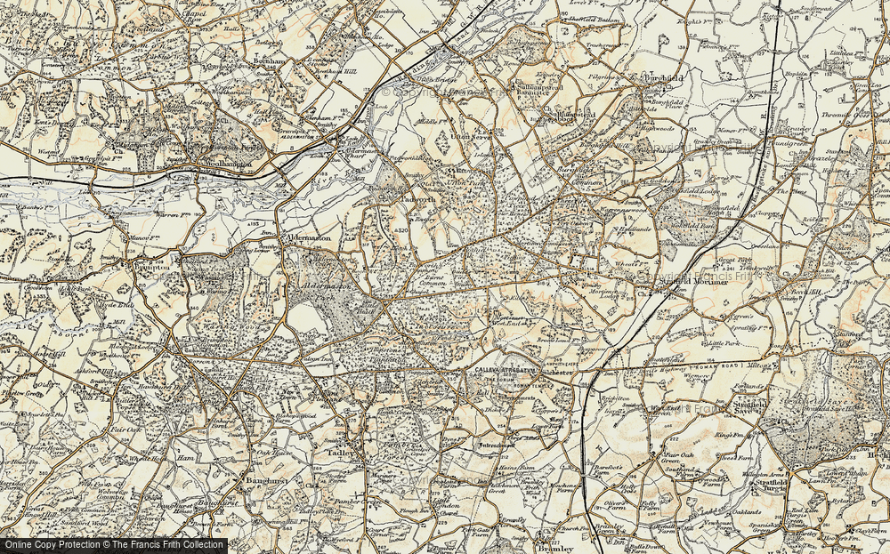 Old Map of Padworth Common, 1897-1900 in 1897-1900