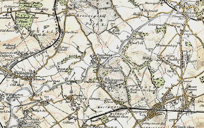 Old map of Whitworth Hall Country Park in 1901-1904