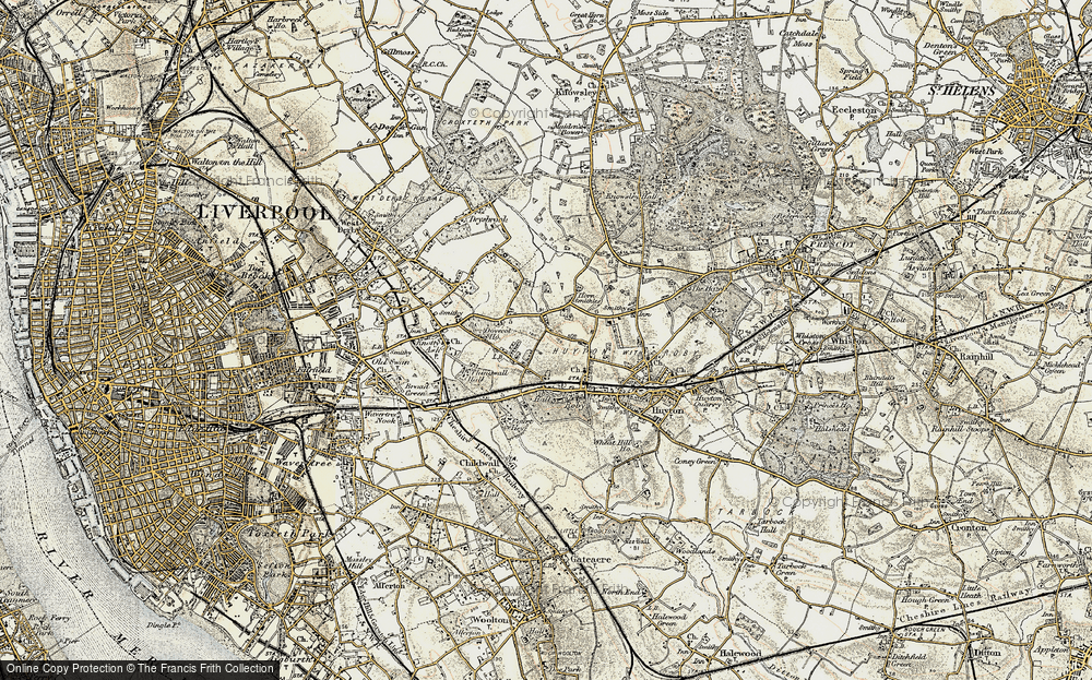 Old Map of Page Moss, 1902-1903 in 1902-1903