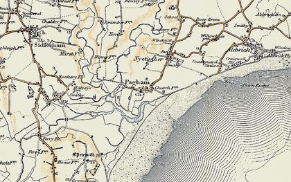 Old map of Pagham in 1897-1899