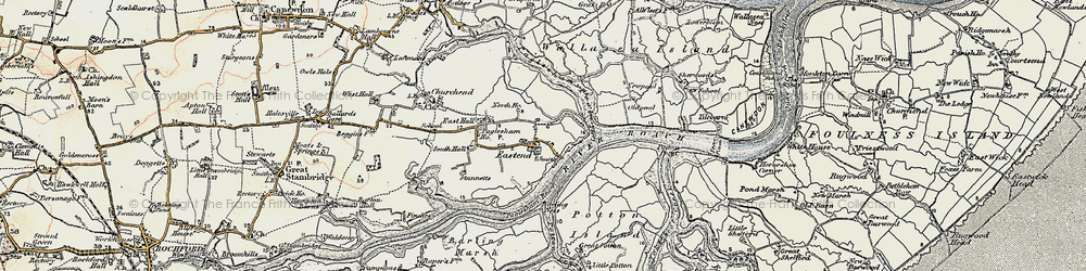 Old map of Blackedge Point in 1898