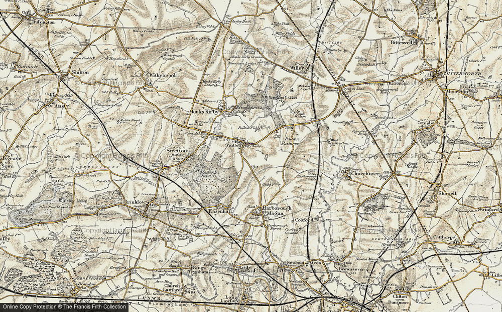 Old Map of Pailton, 1901-1902 in 1901-1902