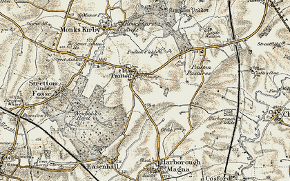 Old map of Pailton in 1901-1902