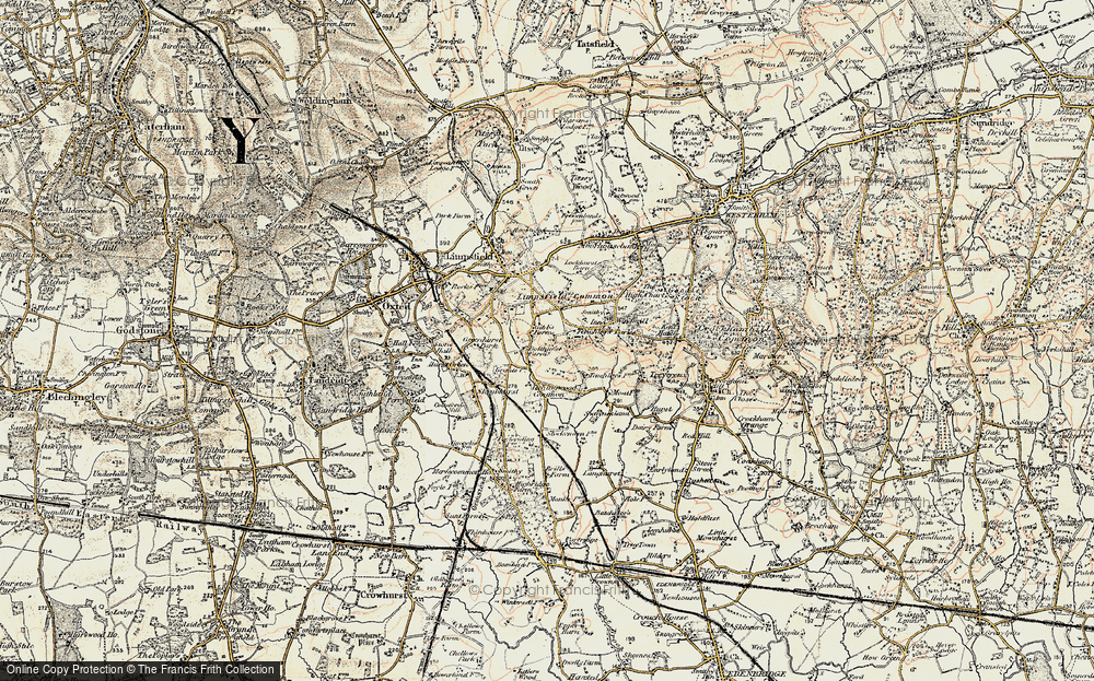 Old Map of Pains Hill, 1898-1902 in 1898-1902