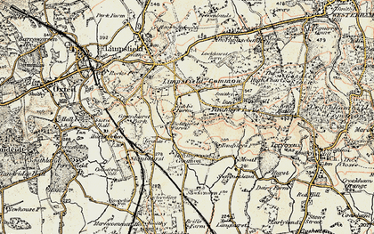 Old map of Pains Hill in 1898-1902