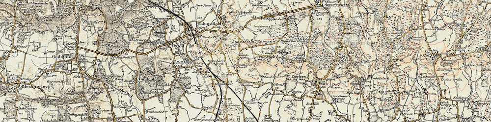 Old map of Pains Hill in 1898-1902