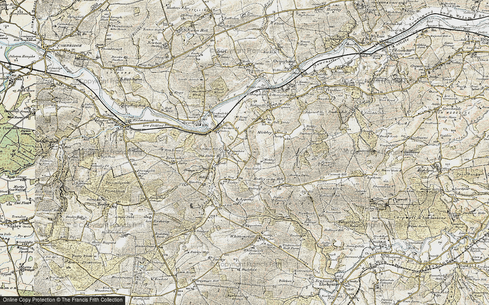 Old Map of Painshawfield, 1901-1904 in 1901-1904