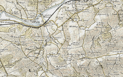 Old map of Painshawfield in 1901-1904