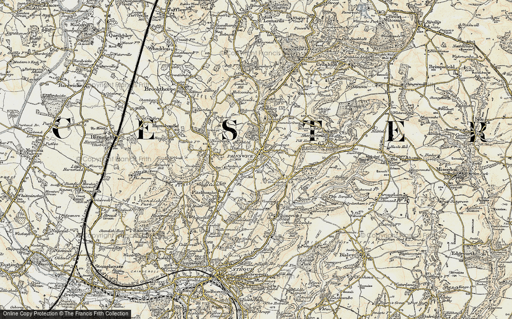 Old Map of Painswick, 1898-1900 in 1898-1900