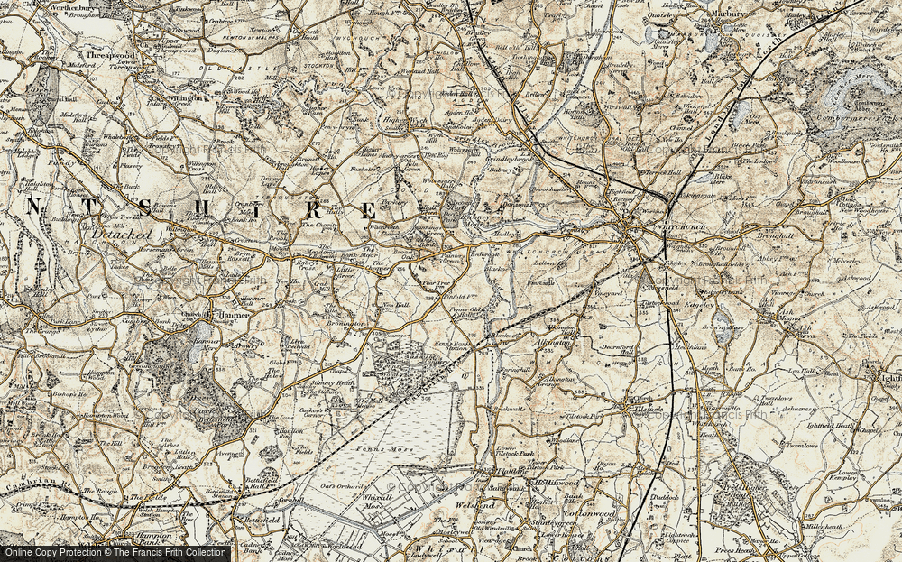 Old Map of Painters Green, 1902 in 1902
