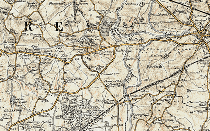 Old map of Painters Green in 1902