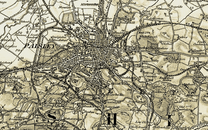 Old map of Paisley in 1905-1906