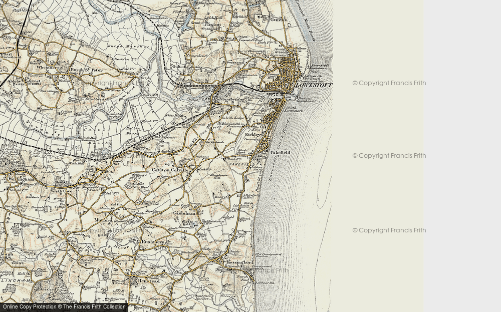 Old Map of Pakefield, 1901-1902 in 1901-1902