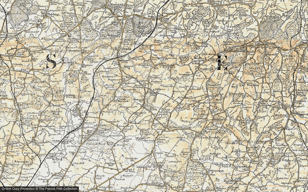 Old Map of Palehouse Common, 1898 in 1898
