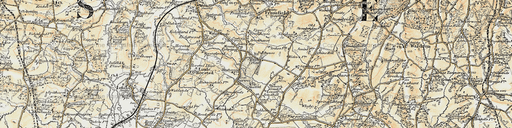 Old map of Palehouse Common in 1898