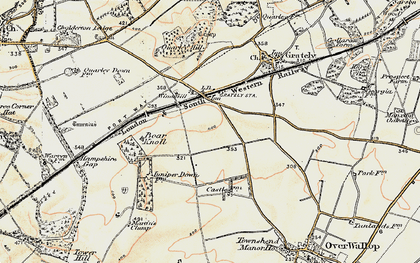 Old map of Boar Knoll in 1897-1899