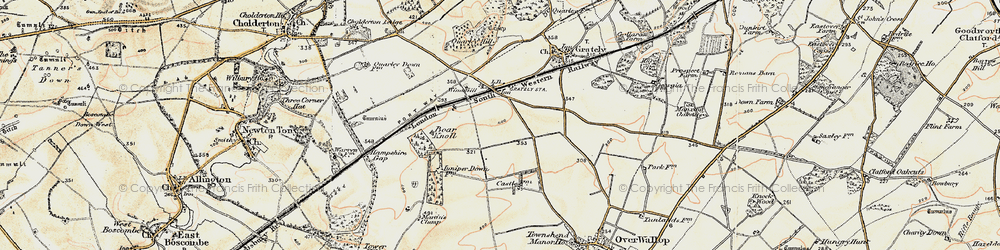 Old map of Boar Knoll in 1897-1899