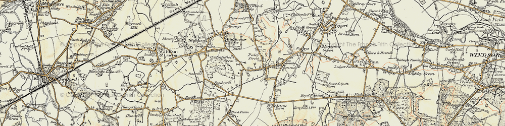 Old map of Paley Street in 1897-1909