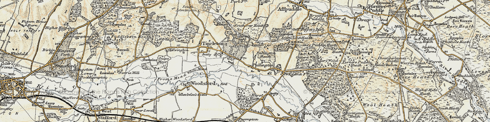Old map of Pallington in 1899-1909