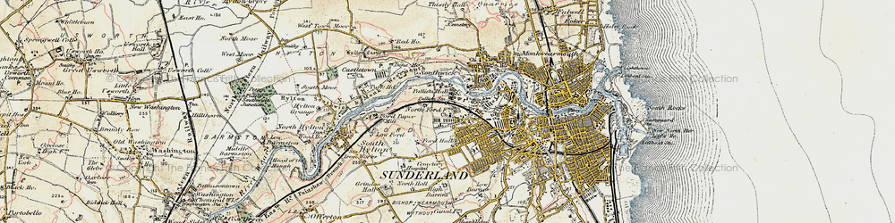 Old map of Pallion in 1901-1904