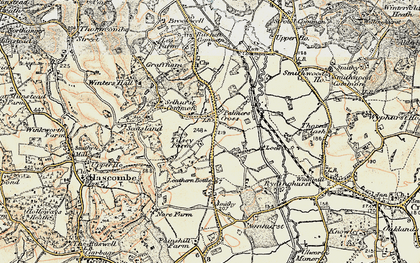 Old map of Palmers Cross in 1897-1909