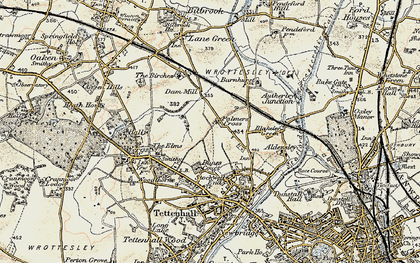 Old map of Palmers Cross in 1902